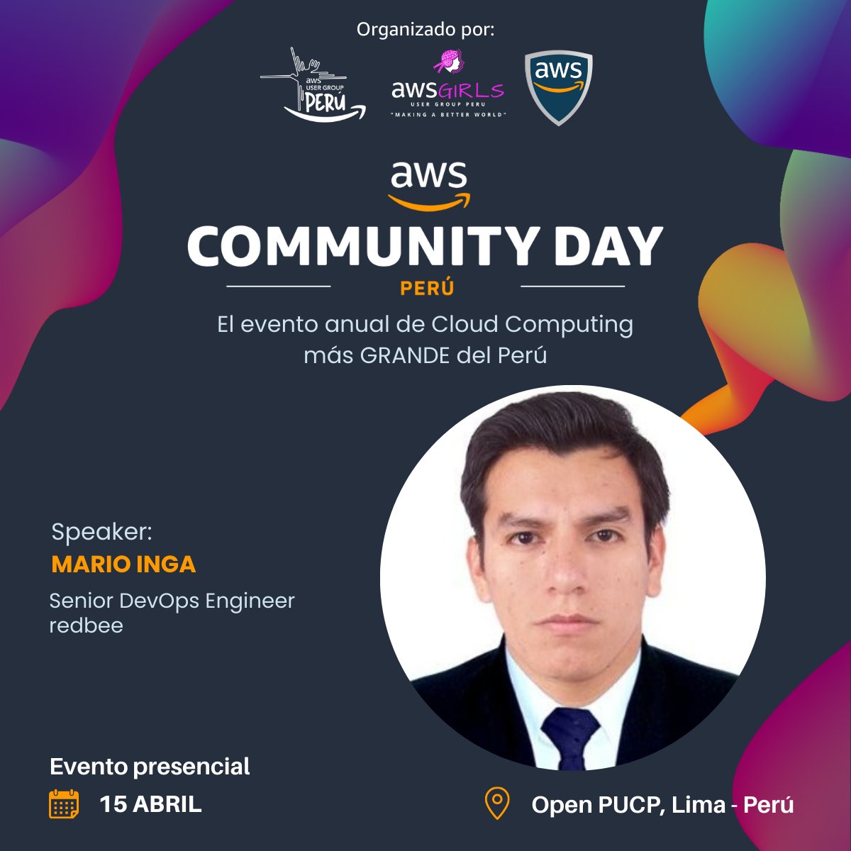 mario21ic's tweet photo. Mañana es el "AWS Community Day Lima 2023" 🇵🇪
Donde daré el workshop "Infraestructura como Código para Developers en AWS" ☁️👨‍💻

Sábado 15 de Abril de 2023 - 9:00 AM
Lugar: Open PUCP - Pueblo Libre
Lima - Perú

Registro -> https://t.co/Mkx50wYgLl #cloud #aws #iac #pulumi #devops https://t.co/Vbqr2bVMI0