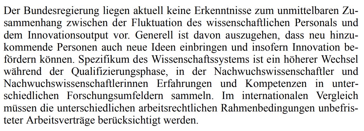 AKellerGEW's tweet photo. Der Bundesregierung liegen keine Erkenntnisse vor, aber generell ist davon auszugehen, dass Befristung Innovation fördert? Mit Verlaub, Frau @BMBF_Bund-Ministerin @starkwatzinger, das ist Mumpitz und das Gegenteil von evidenzbasierten Politik! #IchBinHanna
https://t.co/y8Dj3V0T2R https://t.co/7UgoSxkO8m