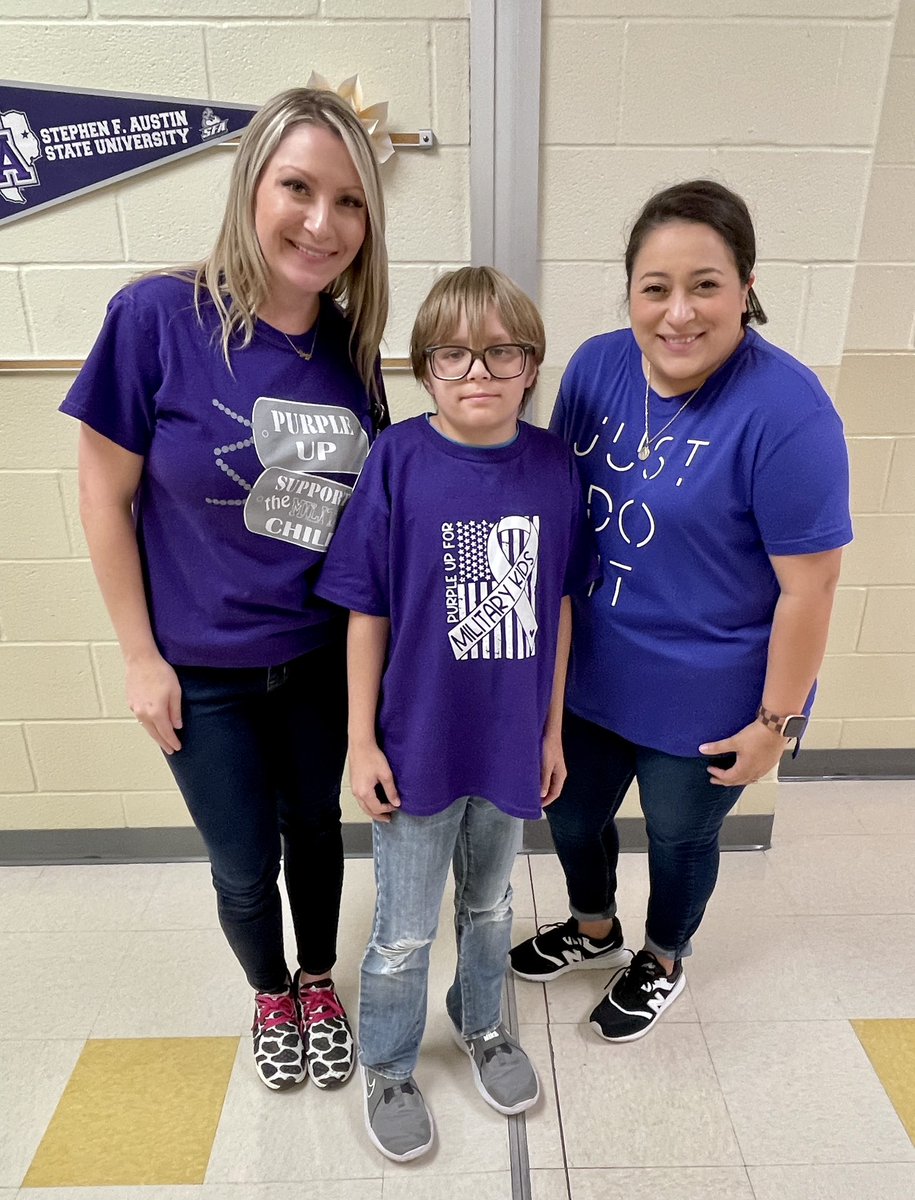 “We’re Taking Care of Our Military Children” is this year’s theme for the Month of the Military Child!💜 Today we #PurpleUp in support of all military children who also have had unique sacrifices alongside their families. 💜💟💜💟 #TheyServeToo #eS2S #MCEC #Milkids #NISD