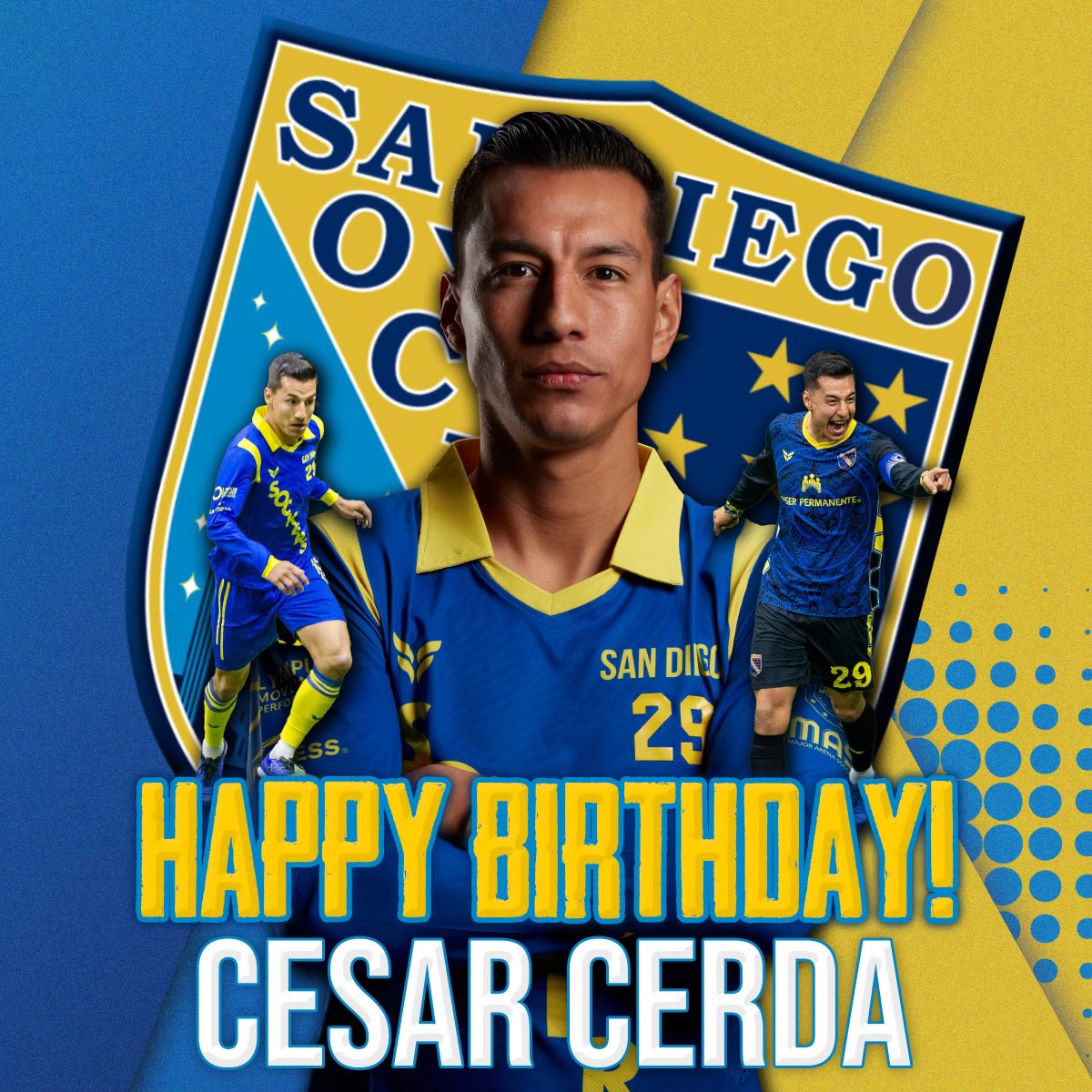 SanDiegoSockers's tweet photo. Feliz Cumpleaños a nuestro capitán, @DemonCerda! https://t.co/oHFuSIm7Zh