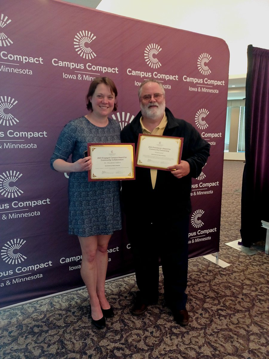Homeward (@homewardiowa) on Twitter photo Homeward was honored to receive the President's Community Partner Award from <a href="/IAMNCompact/">Iowa & Minnesota Campus Compact</a>! The award honored our partnership with <a href="/DrakeUniversity/">Drake University</a> & Professor Elizabeth Talbert on the Unsheltered Des Moines Study. Pictured are Dr. Talbert with Homeward staff member, Jim Cain. Homeward was honored to receive the President's Community Partner Award from <a href="/IAMNCompact/">Iowa & Minnesota Campus Compact</a>! The award honored our partnership with <a href="/DrakeUniversity/">Drake University</a> & Professor Elizabeth Talbert on the Unsheltered Des Moines Study. Pictured are Dr. Talbert with Homeward staff member, Jim Cain.
