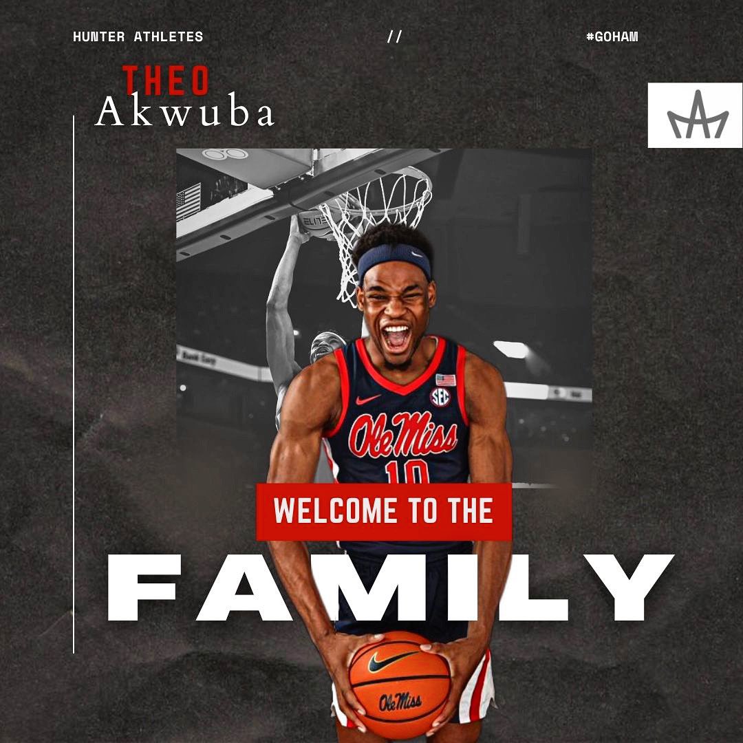 𝐖𝐞𝐥𝐜𝐨𝐦𝐞 𝐭𝐨 𝐭𝐡𝐞 𝐅𝐚𝐦𝐢𝐥𝐲 🖊️ We are excited to announce the signing of Theo Akwuba to Hunter Athletes Theo is a prolific defender, earning a DPOY award and having collected over 200 blocks in his college career 🖐🏾🚫 #GoHAM | @takwuba1