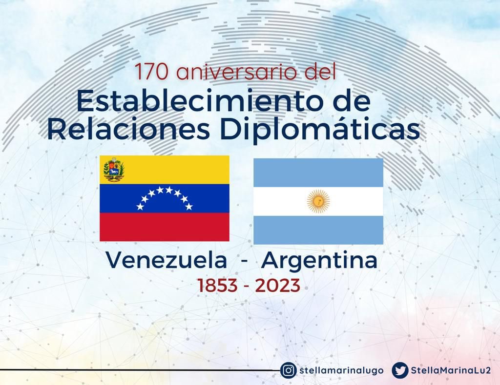 StellaMarinaLu2's tweet photo. #14Abr celebramos 170 años de Relaciones Diplomáticas entre Venezuela y Argentina, reafirmando el compromiso de hermandad y unión de nuestros pueblos para seguir fortaleciendo la Patria Grande que soñaron Bolívar y San Martín; Néstor Kirchner y Hugo Chávez #MaduroLealtadYVictoria https://t.co/uZA81CLzgq