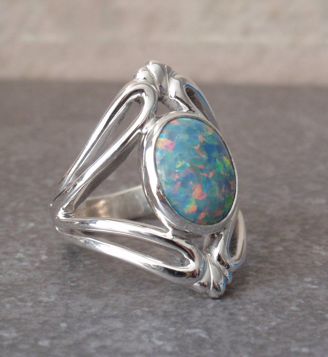 deniboardman's tweet image. Opal Ring Sterling Silver Size 7 Cigar Band Style Lab Created Upcycled Vintage etsy.me/4065RG1 #rainbow #opal #labcreated #upcycled #ring #cigarband #sterlingsilver #size7 #giftforher #etsy #vintagejewelry