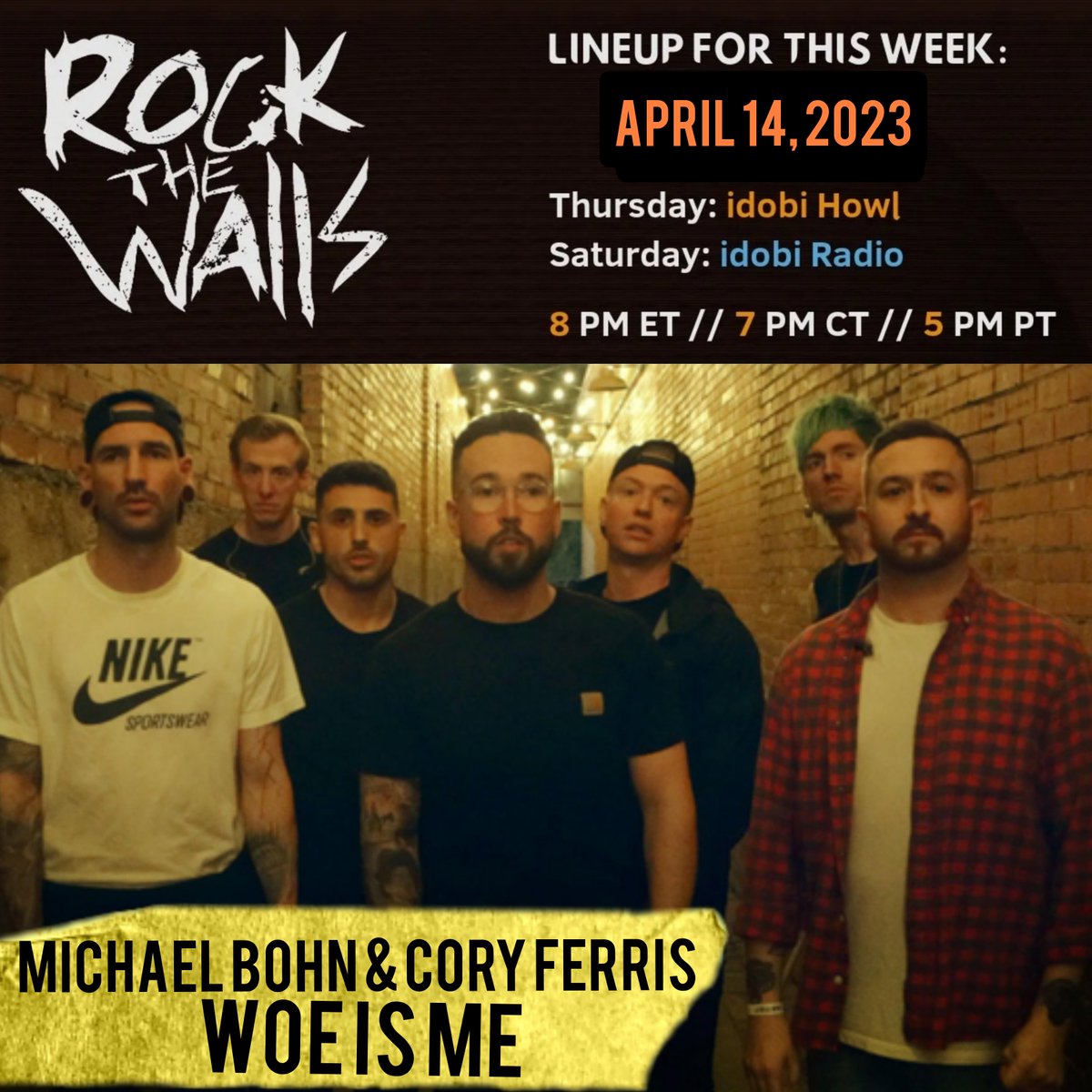 idobiradio's tweet photo. Tomorrow on @rockthewalls @ 8pmET!

Patrick chats with @therettes &amp; @Cory_Ferris of @woeisme all about their 1st song in a decade Ghost, reuniting this past year, if more new music is coming, plans for 2023 + much more!

Listen here https://t.co/SN608Co14H https://t.co/9iHOLOTaDM