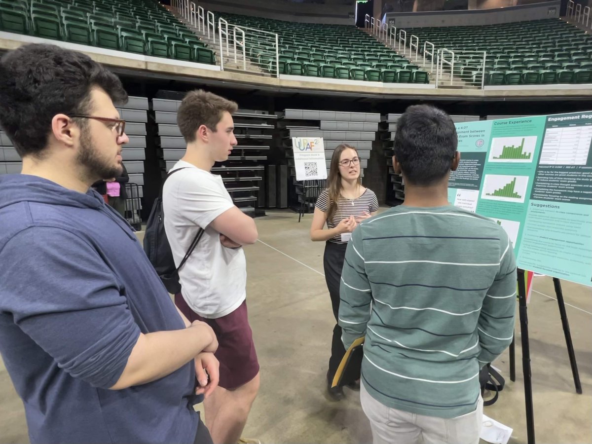Great job by Kate Schleusener, our undergraduate assistant, for presenting EDLI's collaborative project on assessing the alignment of course activities with students' learning outcomes at #UURAF!