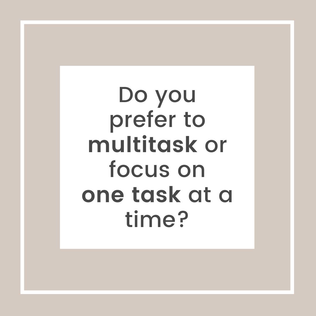 Some people thrive on juggling multiple tasks at once, while others prefer to give their undivided attention to one thing at a time. Share your thoughts and experiences in the comments below! #ProductivityTips #WorkHabits #TaskManagement