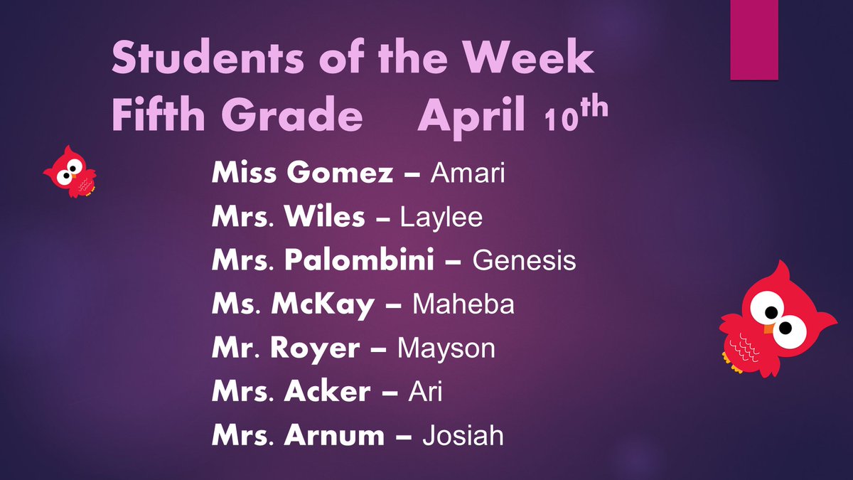 forestcityelem's tweet photo. Congratulations to our Students of the Week! https://t.co/LKzljWL6OR