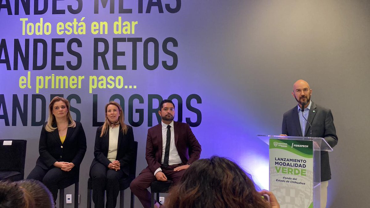 gggimex's tweet photo. El CR @CamiloOrtegaP dijo: "Vimos un gran potencial en #Chihuahua, desde la reducción de la huella de carbono en parques industriales, el aprovechamiento de los mercados de carbono y finalmente cómo se podría enverdecer el #FIDEAPECH. Nos da mucho gusto colaborar en todo ello".🌱 https://t.co/UlV5xm1lrg