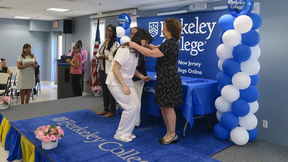 BerkeleyCollege's tweet photo. “Let us never consider ourselves finished nurses. We must be learning all of our lives.” - Florence Nightingale. We are so proud of our Practical Nurse and LPN to BSN graduates who were recognized at today’s Nurse Pinning Ceremony! #nursing #fridayfeels https://t.co/gp4mMiPEr2