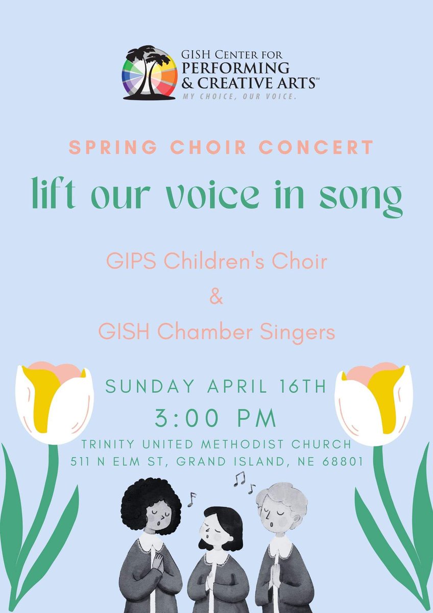 GIPublicSchools's tweet photo. Don't miss the @GISH_Islanders Spring Choir Concert featuring the GIPS Children's Choir &amp; GISH Chamber Singers! 

🗓️ - Sunday, 4/16
⌚️ - 3:00 p.m.
📍 - Trinity United Methodist Church
🎟️ - Free Admission

#IslanderPride 🎶 @GishActivities https://t.co/ZXHlBC6ZTj