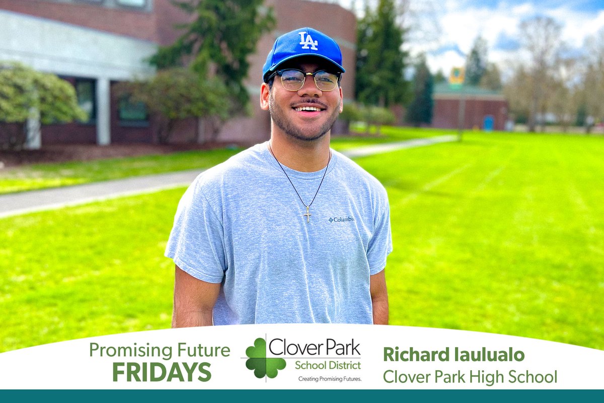 CloverParkSD's tweet photo. Our #PromisingFuturesFriday student this week is CPHS senior Richard Iaulualo. πβ Richard has been accepted to Gonzaga and Eastern Washington University. He plans to study at one of these schools next year or earn his associate degree at a community college. #CPSDFutureReady https://t.co/lGtMImrU9V