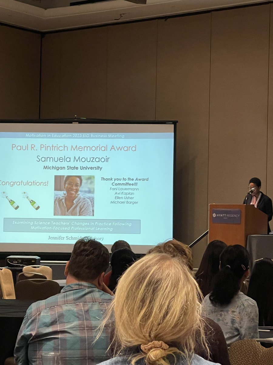 MotSIG Grad Students (@motsig_gsc) on Twitter photo Congrats to @SMouzaoir for receiving the Paul R. Pintrich Memorial Award for her important research on “Examining Science Teachers’ Changes in Practice Following Motivation-Focused Professional Learning.” 🎉 Congrats to @SMouzaoir for receiving the Paul R. Pintrich Memorial Award for her important research on “Examining Science Teachers’ Changes in Practice Following Motivation-Focused Professional Learning.” 🎉
