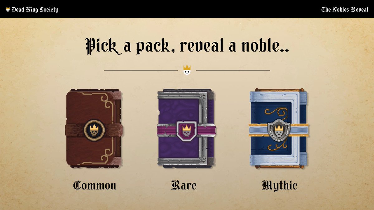 Pick a pack, reveal a Noble. 

There might be some other fun surprises inside. 🎁