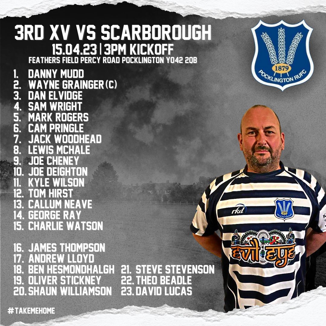 PocklingtonRUFC's tweet photo. 🚨Squad Announcement🚨
The season may be over for the 1st and 2nd team but the Pilgrims have it all still to play for in their quest to win the league title.
All are welcome to come down and support with the bar open.
#prufc #takemehome https://t.co/iIp91PT0kI
