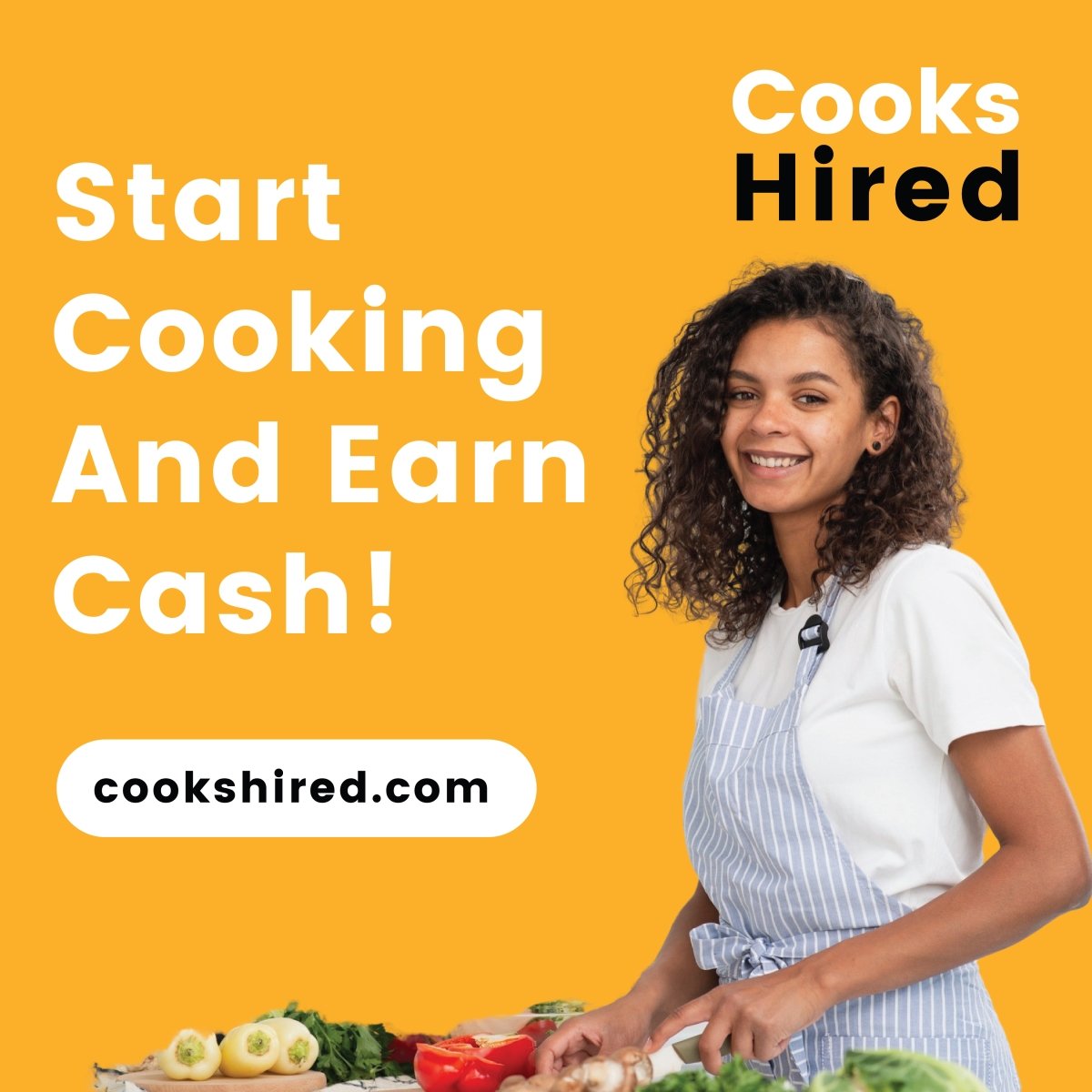 CooksHired's tweet photo. Calling all cooks! Earn money doing what you love with Cooks Hired. Sign up today to start cooking for our clients. https://t.co/PqKdCgjoup