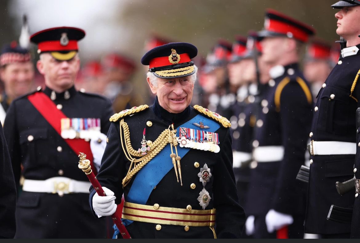 Kirky_Kirkwood's tweet photo. History made today as we became the first unit to receive new Colours from His Majesty the King.

This is also the first time in RMAS history that both Colours and a Sovereign’s Banner have been presented at the same time on a Sovereign’s Parade.

The Officer Cadets were fantastic as were all the staff. Well done to all.