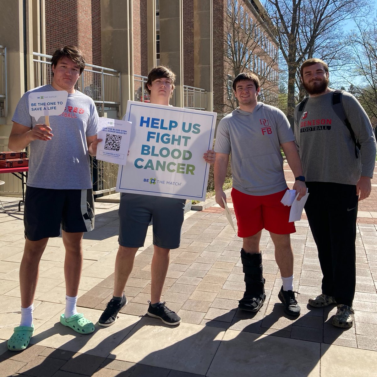 DUFootball's tweet photo. Very proud of our program!! 287 names added to the #BeTheMatch registry! Thank you to all those that helped organize this event.  Thank you to all those that participated. 

#RollDenny 

@BeTheMatch https://t.co/QunteTHq53