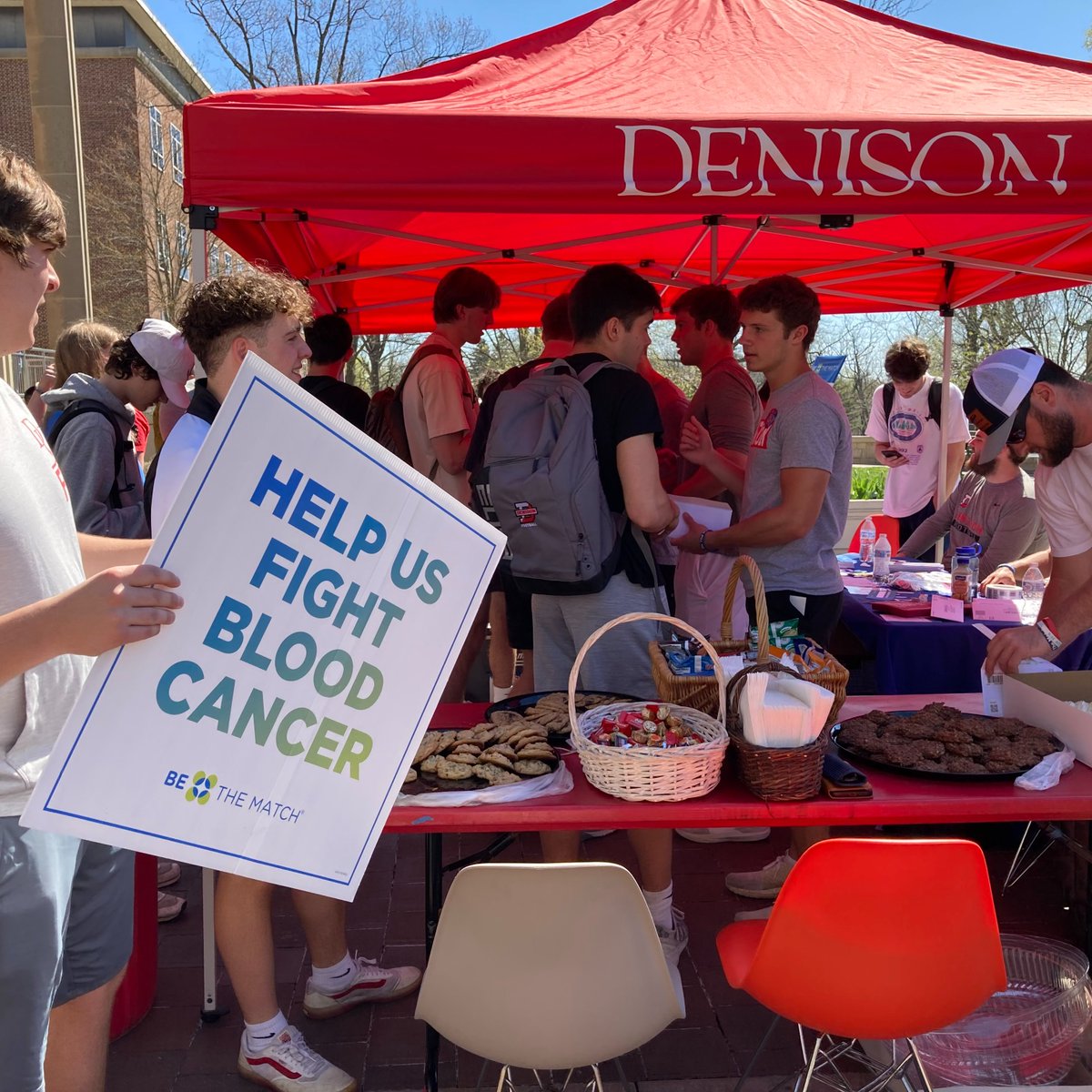 DUFootball's tweet photo. Very proud of our program!! 287 names added to the #BeTheMatch registry! Thank you to all those that helped organize this event.  Thank you to all those that participated. 

#RollDenny 

@BeTheMatch https://t.co/QunteTHq53