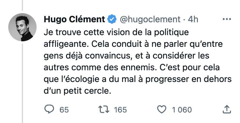 FrancAller_info's tweet photo. Je pensais avoir tout vu de la part d'#HugoClement, mais là... 🤷‍♂️
Ceci est écrit par le gars qui bloque systématiquement le moindre contradicteur ☝️

#EgoQuiMent #Antispécisme #Fumiste 
https://t.co/u3SQkVrUgR 

* oui, je sais, Jean-Kevin #Vegan, je t'ai bloqué et Marie-Clitorine antispé aussi. Mais j'ai déjà expliqué: les croyants de la Terre plate, tout ça... je n'ai jamais prétendu vouloir débattre avec vous, moi 😉