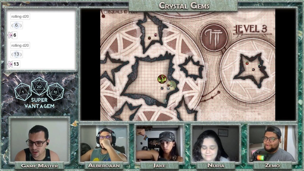 SuperVantagem's tweet photo. Assistam o último episódio da campanha Crystal Gems do canal Super Vantagem 🎲

https://t.co/YX7CYHYSYe

#supervantagem #rpgbrasil #rpg #dndbrasil #rpgdemesa #dnd5e #campanhaderpg #roll20 #jogandorpg #ttrpg https://t.co/FReZAEZ6TC
