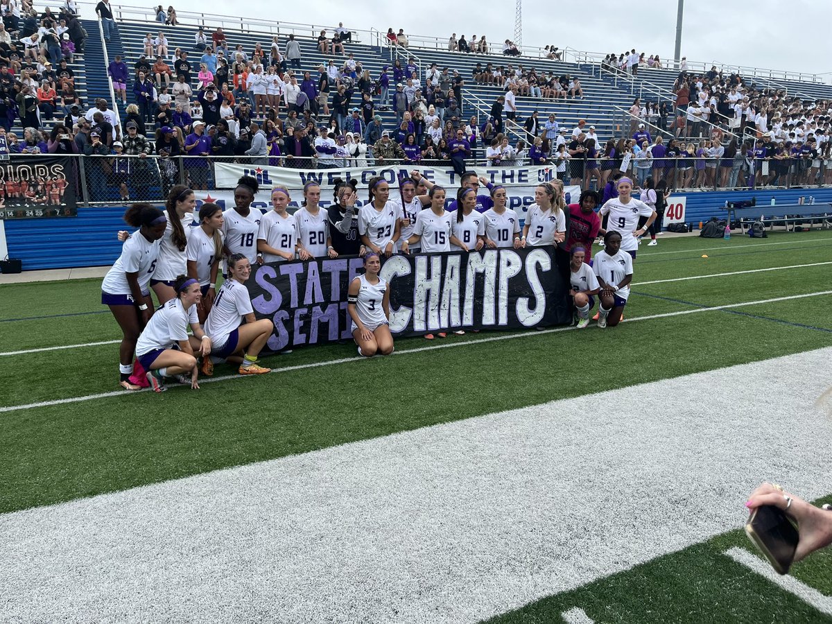 What a team what a game!!never gave up even down a goal with last 10 min of OT to play. Scored 2 goals to win 4-3. On to state championship game. So proud of team and coaches. One more to go!!! @RPHS_Panthers @RP_PantherPride @RPHSGirlsSoccer @FBISDAthletics
