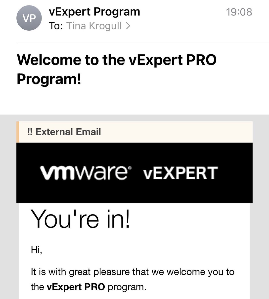TinaAvilaMZ's tweet photo. Yes 🤩💪 I was accepted into the vEpert Pro sub-program 😃
#vexpert #vexpertpro #vmware #vmwaretam https://t.co/wQ9F6yHE82
