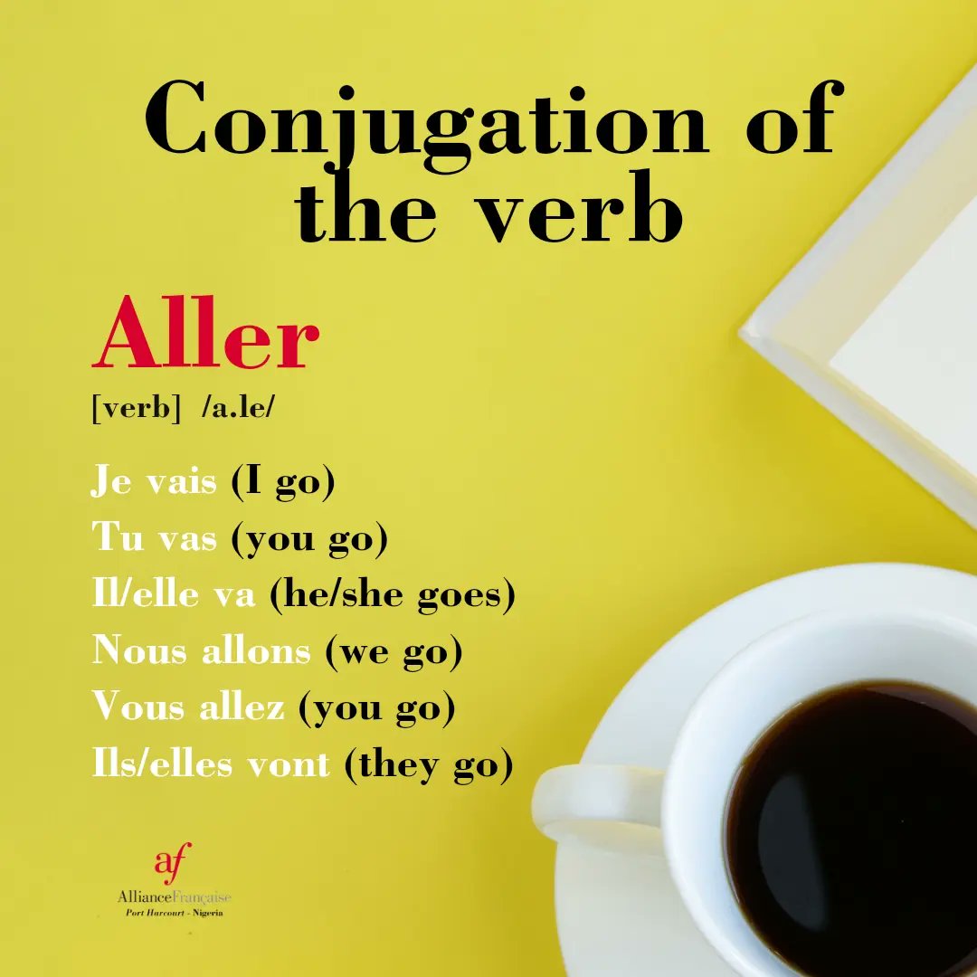 Bonsoir à tous! 🇫🇷 It's time for a fun giveaway! 
To participate, all you need to do is make a sentence in French using the verb "aller" (to go) and leave it in the comments below.
#learnfrench #portharcourt #learnfrenchlanguage