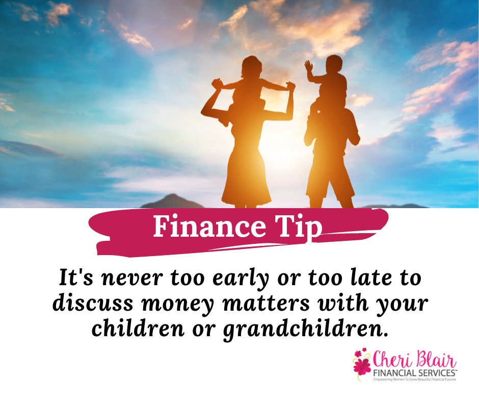 CheriBlairFS's tweet photo. #fridayfinancetip #FinancialLiteracyMonth #kidsandmoney #CheriBlairFinancialServices https://t.co/Hx16QFrMTT
