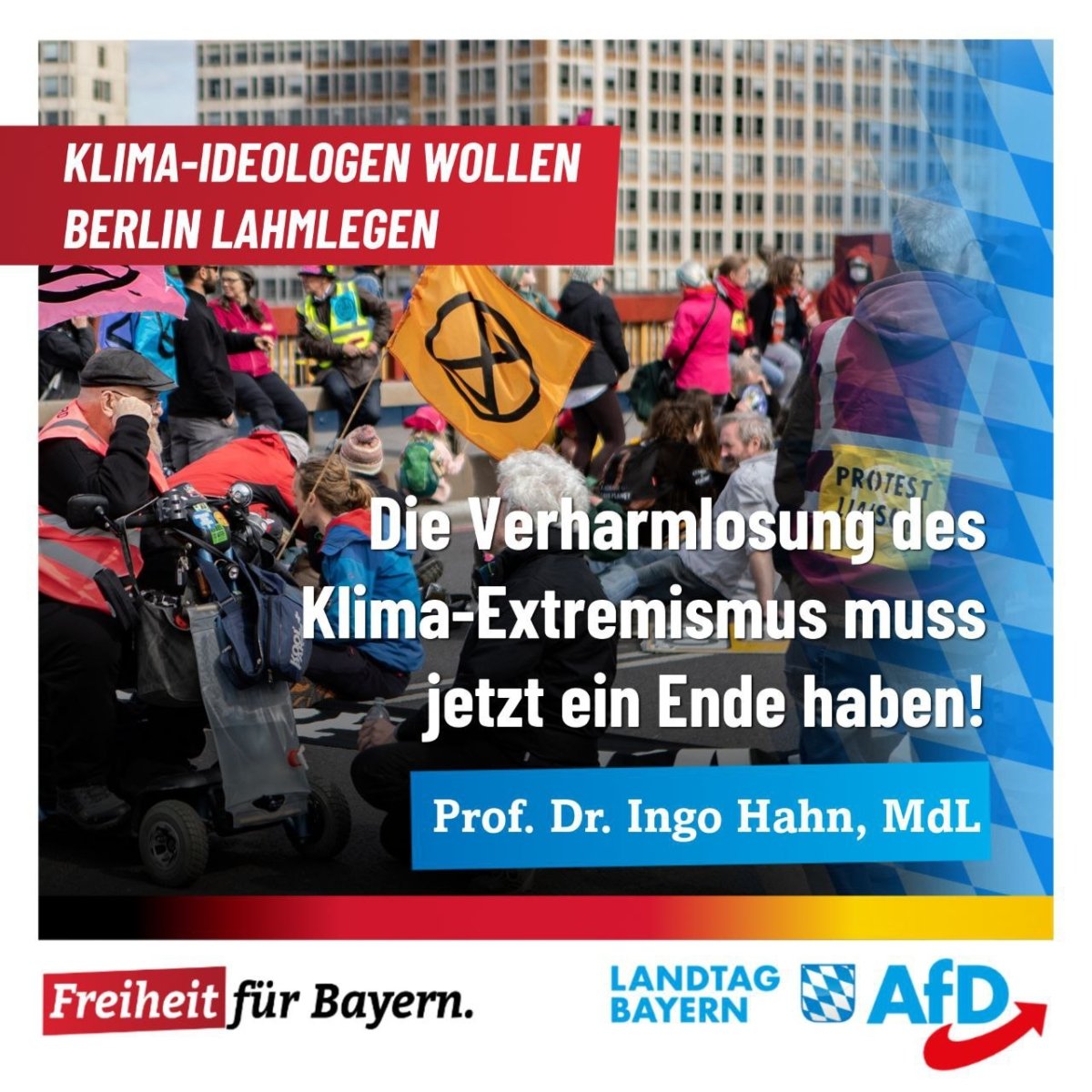 IngoHahnAfD's tweet image. Die Verharmlosung des Klima-Extremismus muss jetzt ein Ende haben, denn die #Radikalisierung der Klima-Ideologen nimmt immer weiter zu!

Merke: Nur die AfD tritt dem #Klima-Fanatismus entschieden entgegen. Wir wollen keine neue Klima-RAF!

#Hahn #AfD

ingo-hahn-afd.de/klima-ideologe…