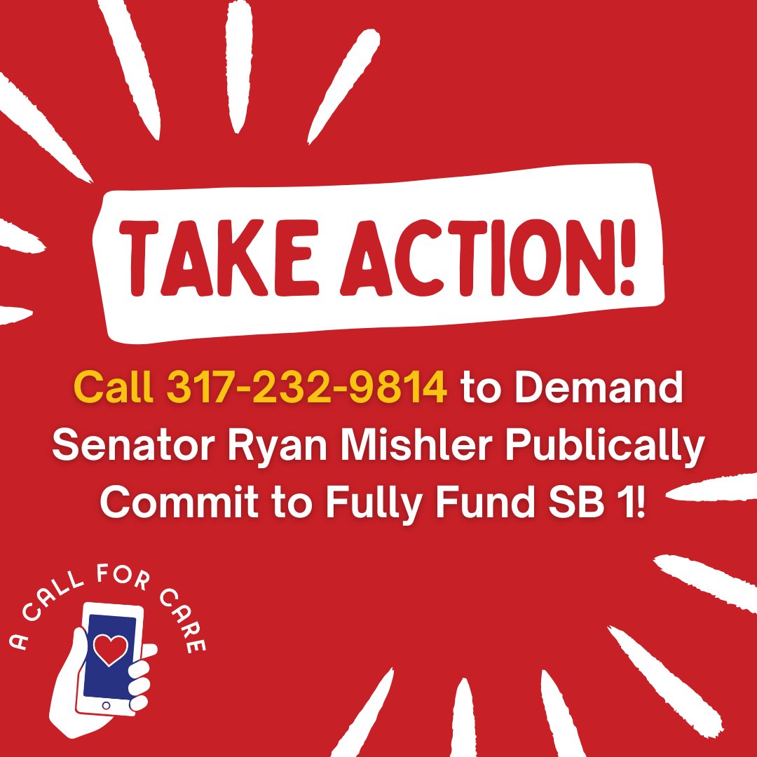 🚨URGENT ACTION ALERT 🚨The Senate Budget bill is out, and it still does not fully fund SB1, the bill to reform Indiana’s mental health system. Call Sen Mishler’s office TODAY to demand he publicly support and fight for full funding at 317-232-9814!