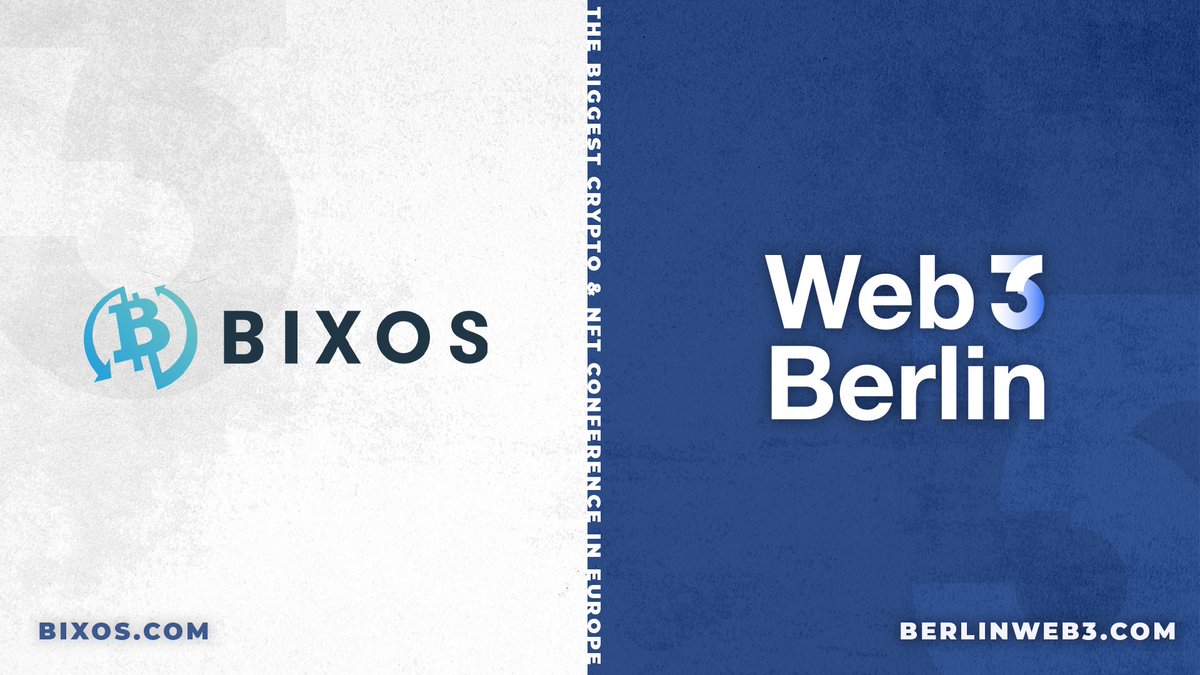 web3globalmedia's tweet photo. 🚨 We're pleased to welcome @Bixosinc as a sponsor for #Web3Berlin!

🔥 Their innovative platform streamlines real estate transactions by facilitating the use of real-world assets. With discounts on fees and a secure payment solution, Bixos is a valuable tool for buyers, sellers, and agents.