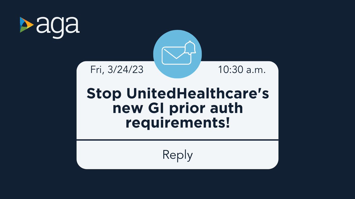A staggering 8️⃣0️⃣ % of physicians report that #priorauth can lead to treatment abandonment. We don’t need a program that will cause more delays to GI patient care! I’m writing @UHC to tell them to stop new prior auth requirements – have you? ow.ly/rnHq50Nq9OR