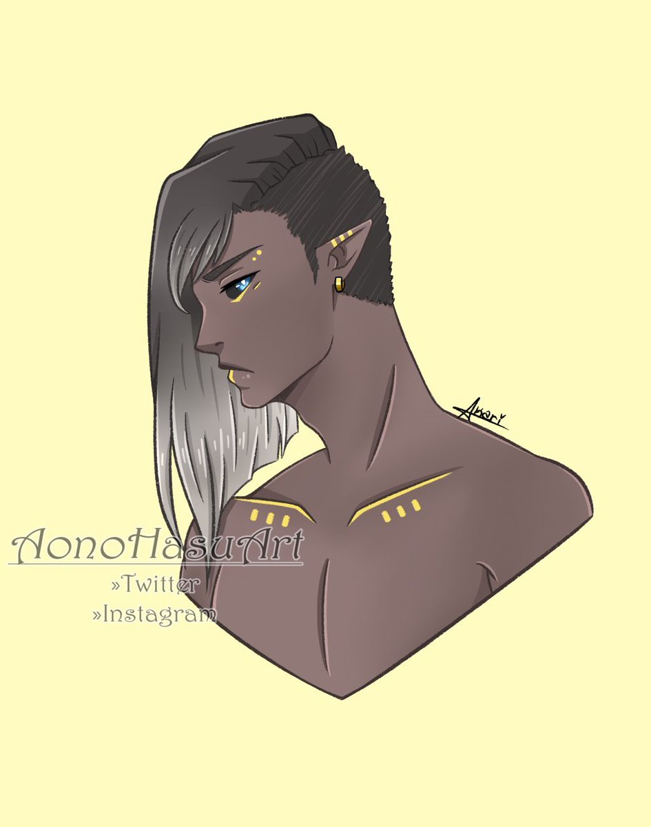 AoNoHasuArt's tweet photo. He's Khaled, son of a human and the Egyptian god Ra. He was born for a ship role that at the beginning went badly because the OCs didn't get along (mine HATED the one he had to interact with) but in the end everything had a happy ending. I love to draw him.
#OCDay https://t.co/KHZICwm5ZU