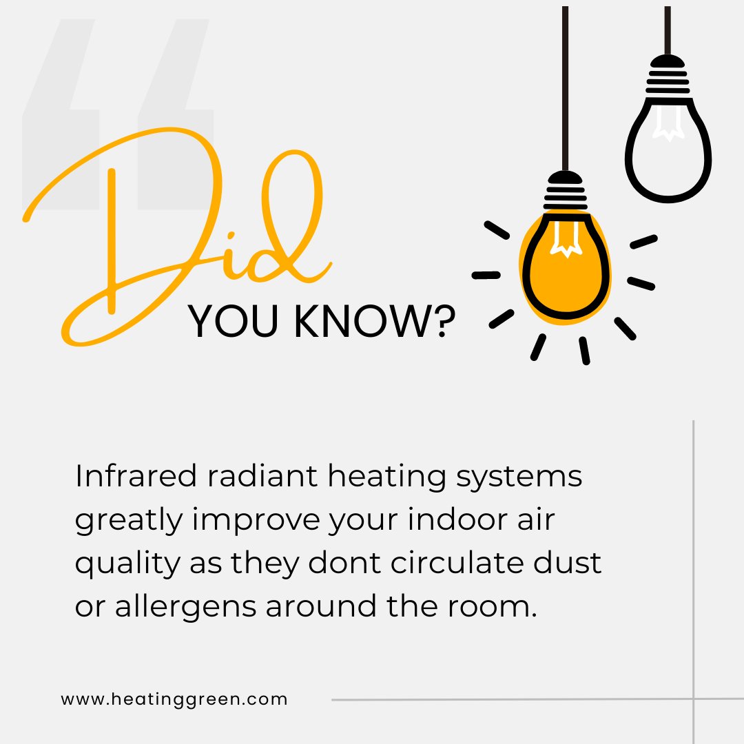 Breathing easy with #InfraredHeating! 🌬️✨ Say goodbye to dust and allergens with this clean and efficient heating option. #HealthyHome #CleanAir #IndoorAirQuality #AllergyFriendly #InfraredHeat #DustFree #AllergenFree #BreatheEasy #CleanLiving #HealthyLiving #EcoFriendly