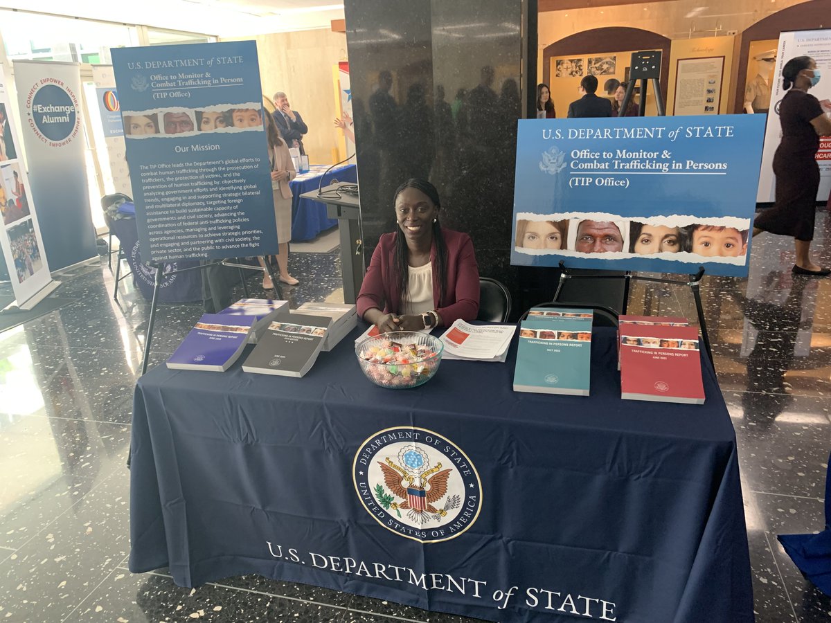 TIPOfficeState's tweet photo. It was a pleasure to share with students and professionals what the TIP Office is doing in the fight to #EndHumanTrafficking at the #MSIatState career fair. Tune in for the virtual conference here: https://t.co/fZhIWQffcP https://t.co/j0Wz2yO7Bj