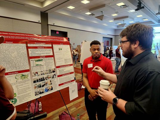 JordanSmink's tweet photo. Congratulations to our students from @MSSTATEACCESS who presented at the Undergraduate Research Symposium!  We are so proud of the work they are doing through @MSSTATE_Biology. Their research on the use of frass as a soil amendment is supported by @CEIF_InsectAg https://t.co/gN2YDWKniy