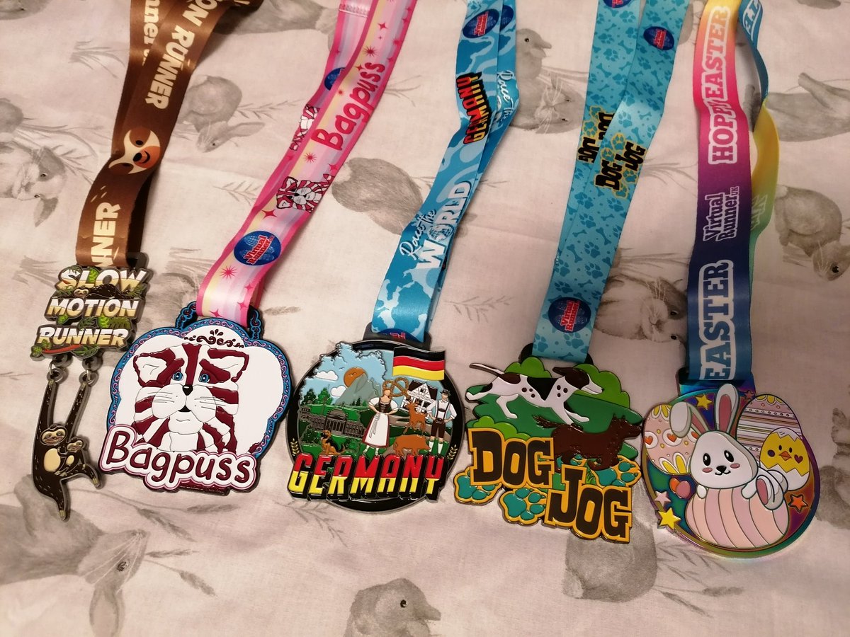 Running medals so far <a href="/VirtualRunnerUK/">Virtual Runner</a> best 5k time so far is 23:22 💪 #running #runner #5k #fitness #exercise