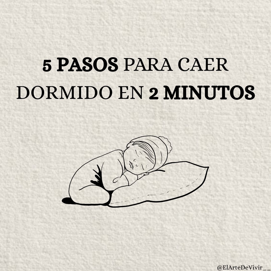 5 pasos para caer dormido en 2 minutos: 😴