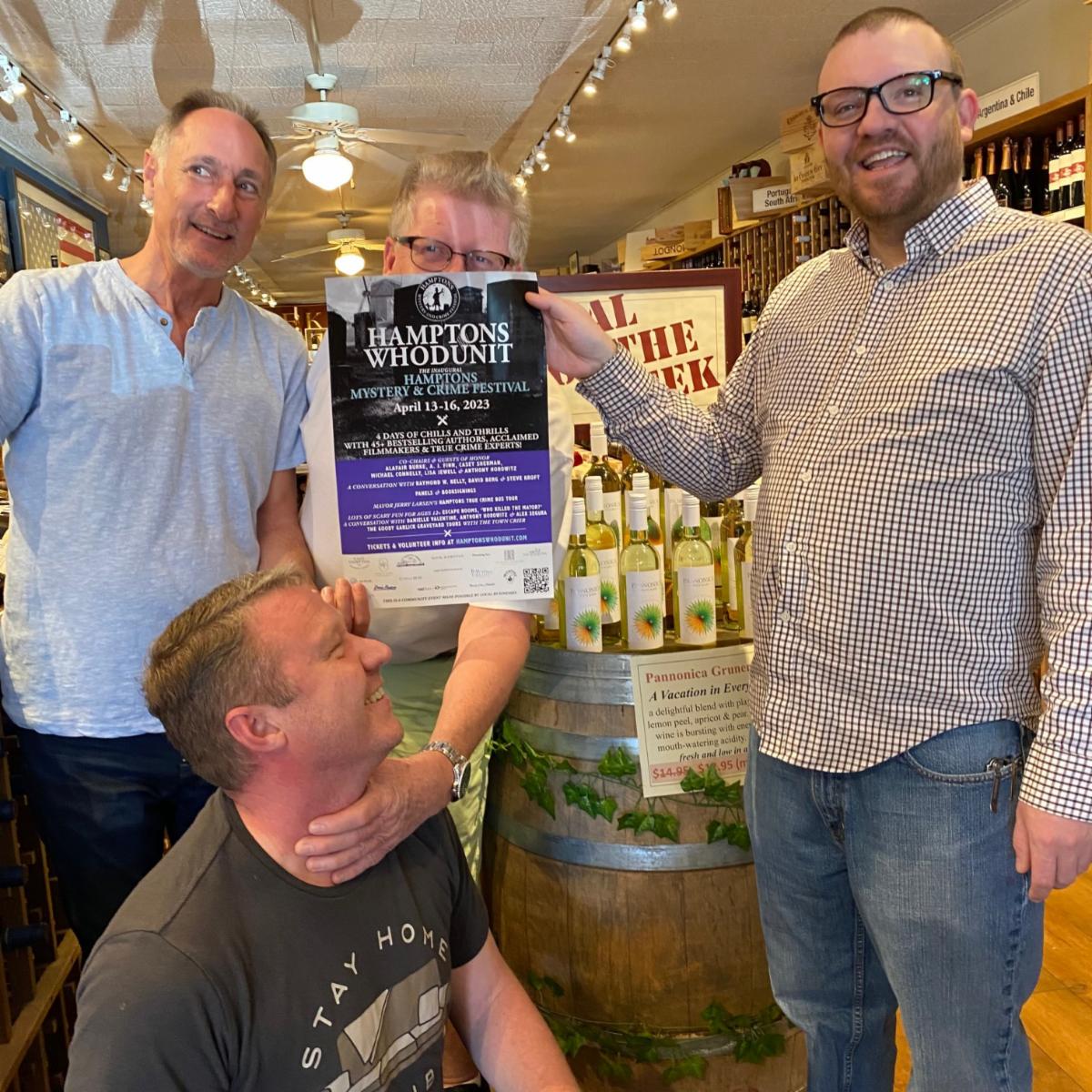 ParkPlaceWines's tweet photo. If youโre lucky you still might be able to score some tickets to the crazy popular Hamptonโs WhodunitโฆHurry hurry! #hamptonswhodunit #whokilledharry #mysterytour #hamptonmysteryandcrimefestival #easthampton #hamptonsevents #thehamptons #towneydidit https://t.co/As9mj4SLYj