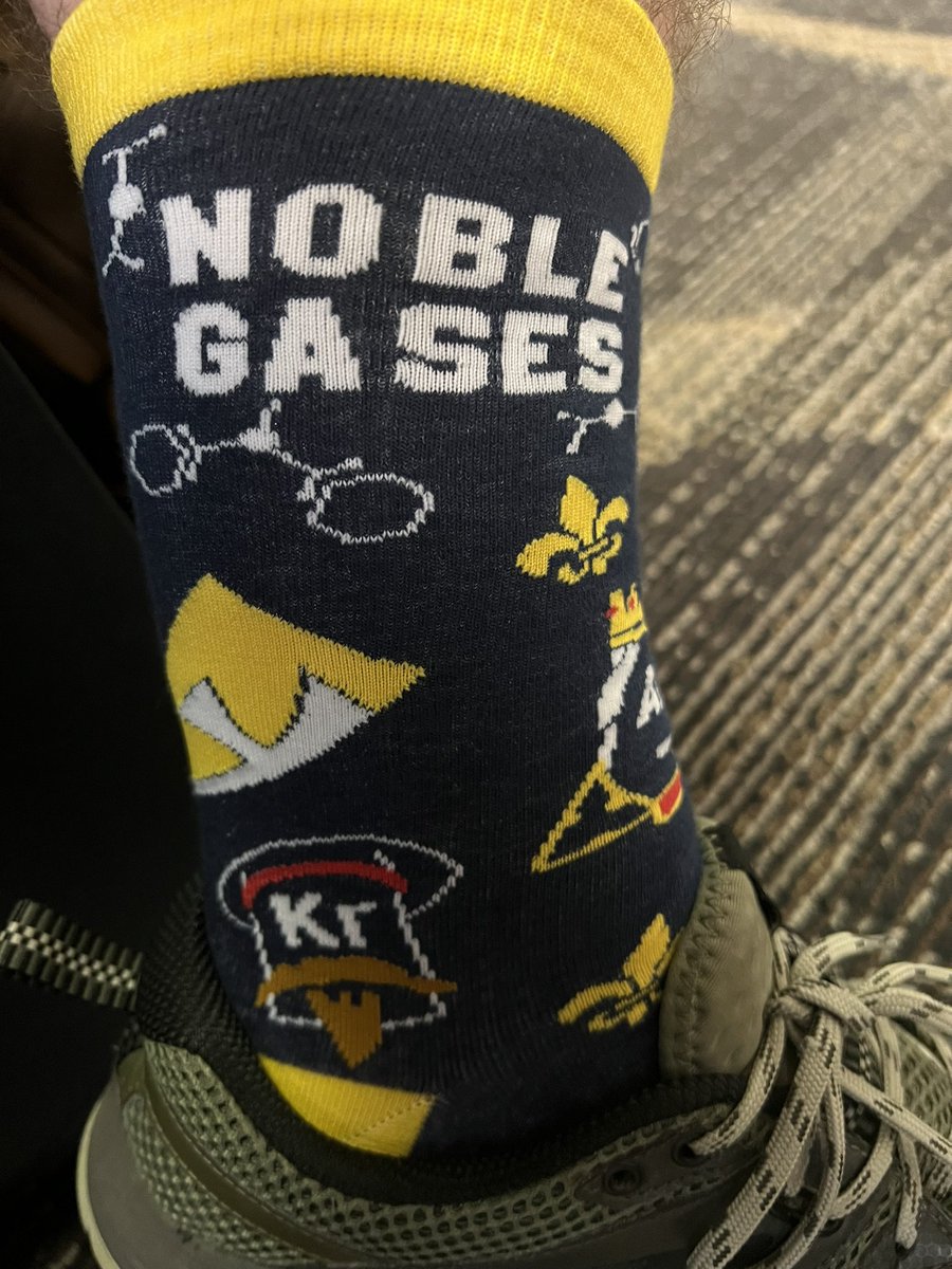 ElephantCommute's tweet photo. Day 3 of CO3: it’s a chill day, so I can sport the Noble gas regalia https://t.co/eFEMVQiaVh