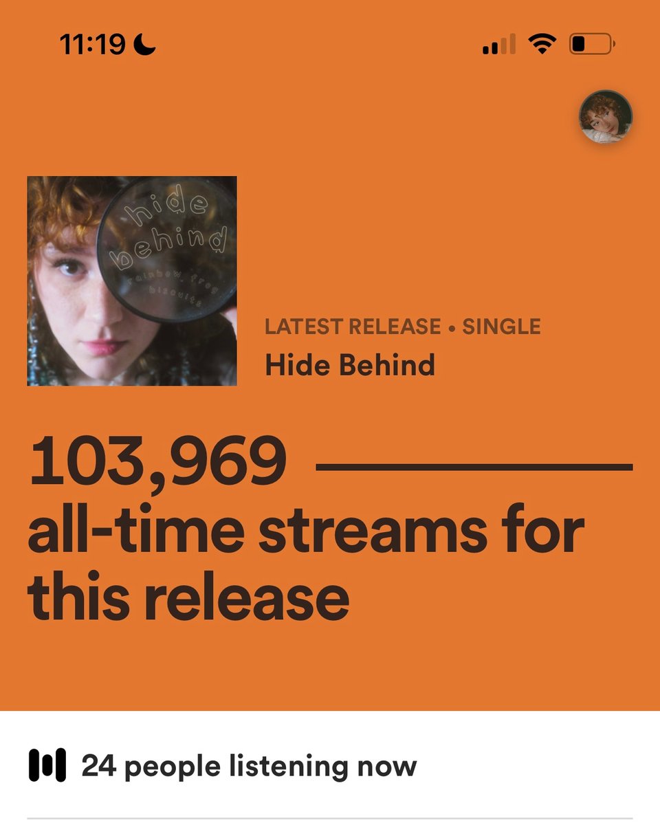 I'm in shock and disbelief right now, I can't believe this many people have listened to my song, and all within the first three weeks of it being out in the world thank you all so much, and thank you to @spotifyuk for adding it to so many fantastic playlists!! <3