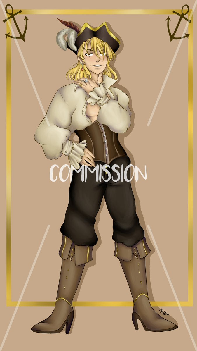KyochanArt's tweet photo. Commission I did for @elrics__ 🌊🏴‍☠️

It was so fun drawing Ryusui 🥺❤️
Grachias wapa 💞 https://t.co/tWC1JkWUkZ