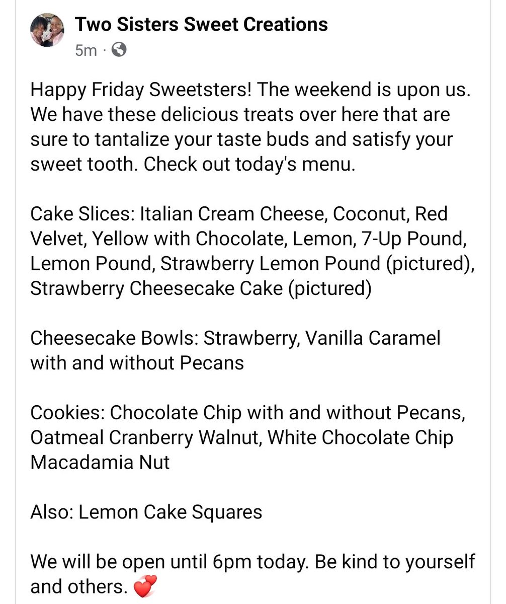 TwoSisters02's tweet photo. The desserts are great and the customer service is even better. #dfwbakery #sisters #sweettooth #cakes #dessert https://t.co/DDgB9CYZ2w