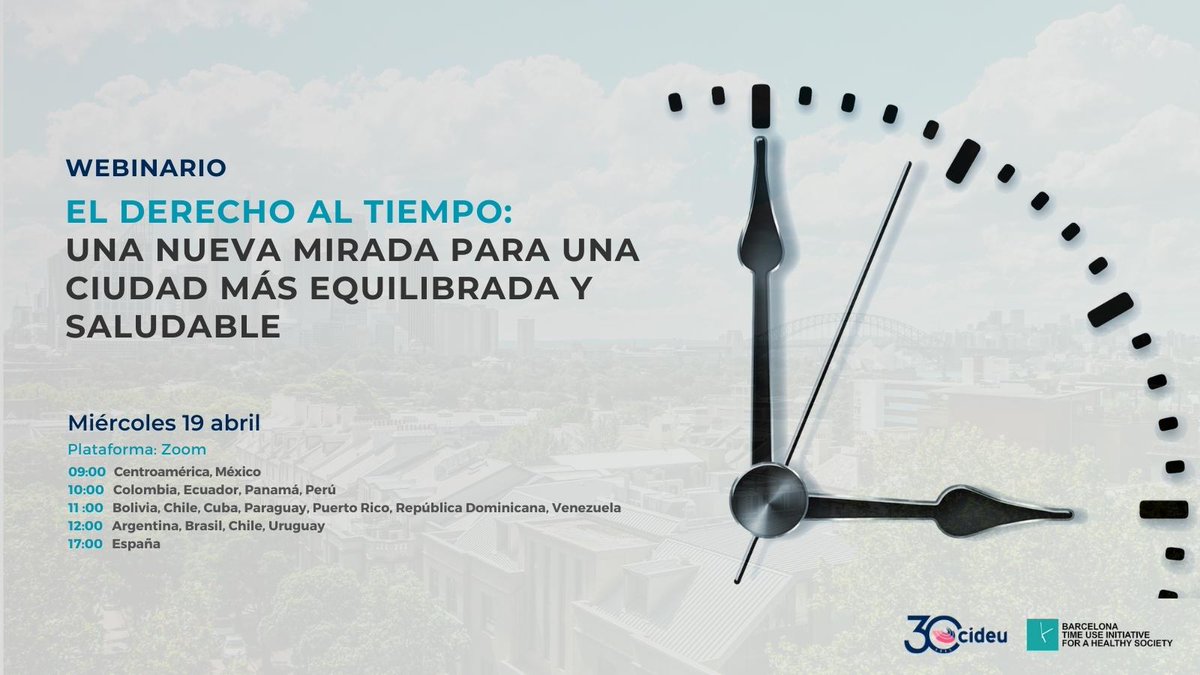 🏙️En Latinoamérica, se dedica de media 3-4 horas en desplazamientos (20% de las horas del día de una persona). Es urgente repensar la movilidad y la planificación urbana desde la perspectiva del tiempo.
💻Webinario
🗓19 de abril
👉bit.ly/3KsPKOh