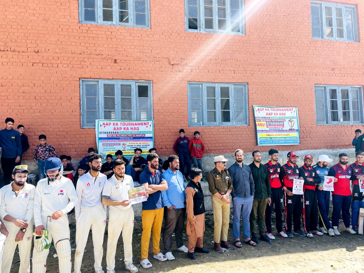 SydFayazBukhari's tweet image. Sports can unite communities &amp;amp; keep our youth away from drugs. Proud to have organized the J&amp;amp;K Aap Ka Haq Aap Ka T20 Cricket Tournament, promoting sports &amp;amp; healthy lifestyle among the youth. Thank you to all who made this possible.
#SportsForUnity #HealthyYouth #SayNoToDrugs