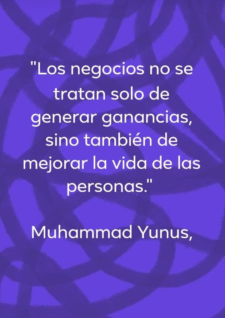 Bar_SocialMedia's tweet photo. "Los negocios no se tratan solo de generar ganancias, sino también de mejorar la vida de las personas." 

🗣 Muhammad Yunus, https://t.co/mEZkBheafK
