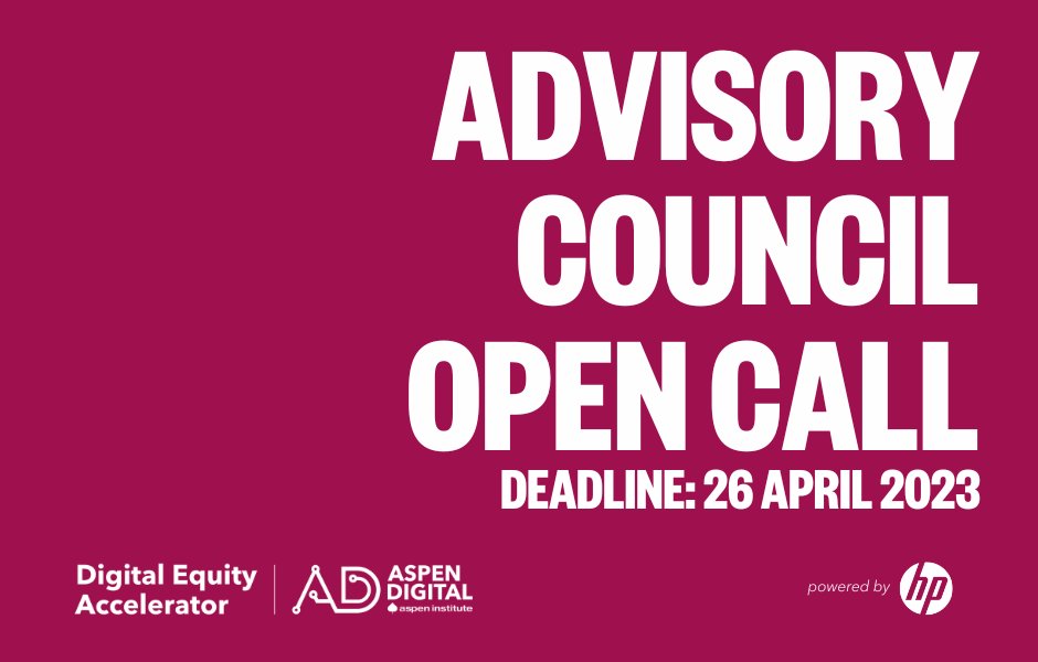 Paid Opportunity! We are looking for a 10 industry leaders &amp; influencers to join our Advisory Council, which serves as a public engagement mechanism and ‘brain trust’ to the Accelerator.

Link to learn more &amp; apply: bit.ly/4174Vmj

Share widely! #SDGs #digitalinclusion