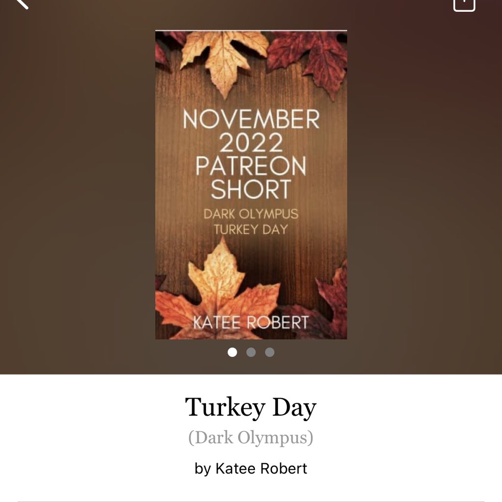 TaraDDonai's tweet image. Turkey Day by Katee Robert 

#TurkeyDay by #KateeRobert #4662 #15pages #march2023 #205of400 #Series #Kindle #34for9 #Novella #Eros #clearingoffreadingshelves #whatsNext #readitquick