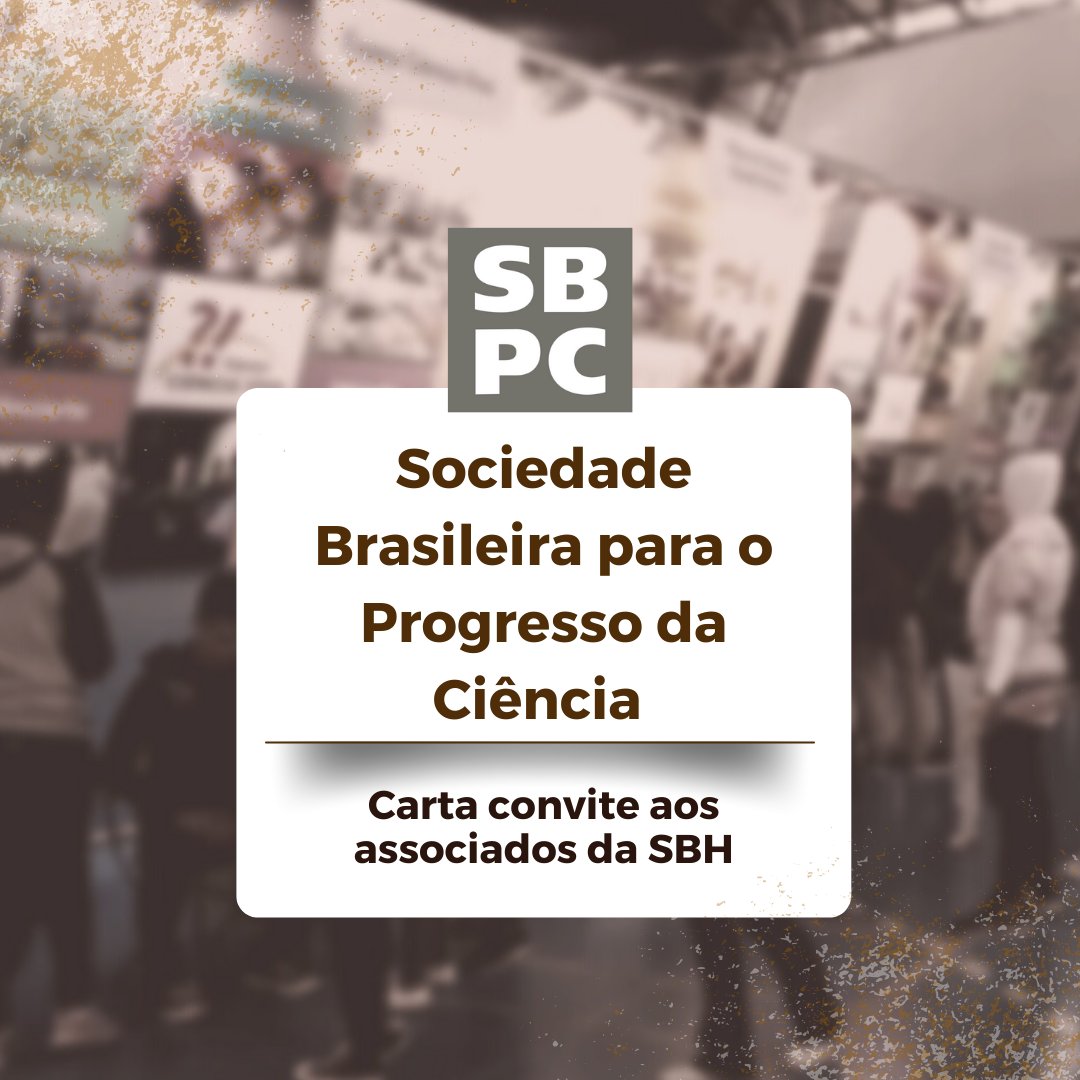 Vc sabia que agora a SBH é afiliada à #SBPC (Sociedade Brasileira para o Progresso da Ciência)? 🤓
portal.sbpcnet.org.br/noticias/fique…

A SBPC, uma sociedade comprometida c/ a educação, ciência e tecnologia, é reflexo da participação e representatividade dos cientistas do Brasil! 👩🏽‍🔬